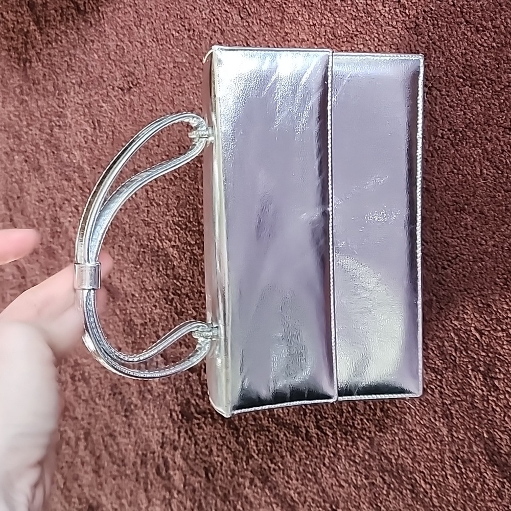 La France Silver Patent Evening bag- Gently Used
